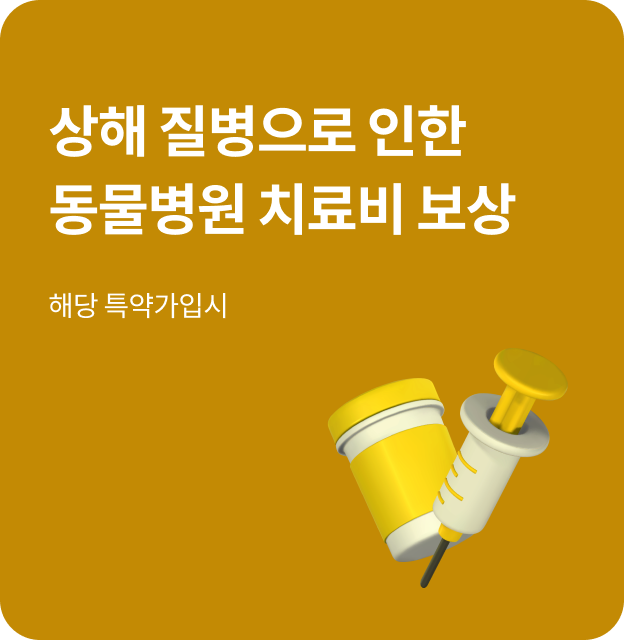 상해, 질병으로 인한 동물병원 치료비 보상