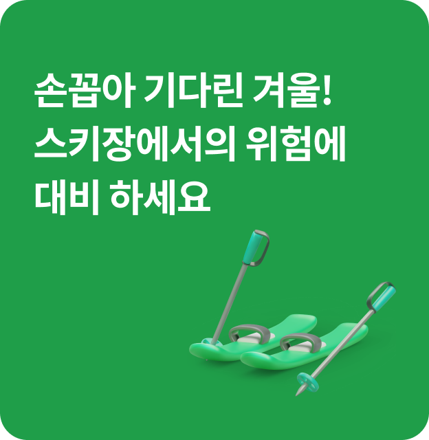 손꼽아 기다린 겨울! 스키장에서의 위험에 대비하세요